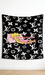 Lisa Monogram Blanket Simpsons LV Throw IMG_3587